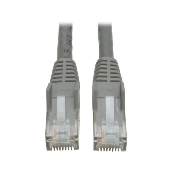 Tripp Lite series Cat6 Gigabit Snagless Molded (UTP) Ethernet Cable (RJ45 M/M), PoE, Gray, 25 ft. (7.62 m)