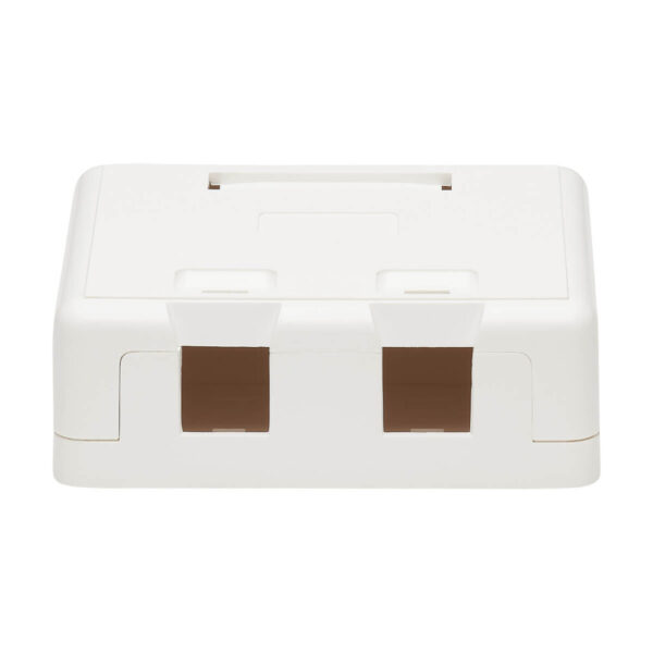 Tripp Lite series Surface-Mount Box for Keystone Jacks - 2 Ports, White, TAA