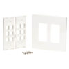 Tripp Lite series 12-Port Keystone Double-Gang Faceplate, White, TAA - N080-212