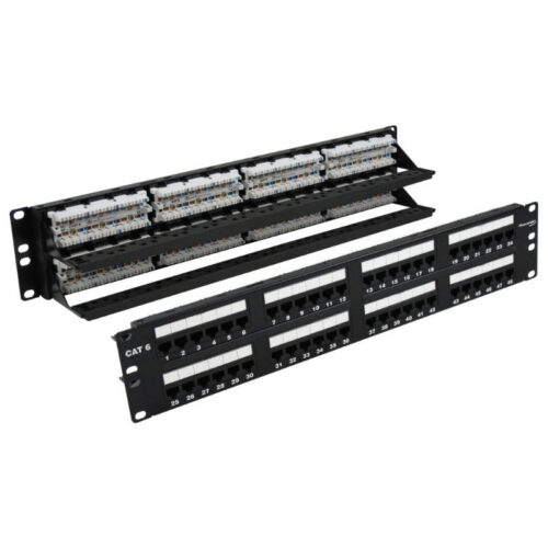 6EPP48-S Image CAT6, 110-Type, Patch Panel, 48-Port, 2U, T568A/B