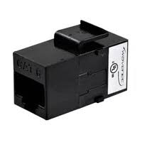 CAT6, UTP, (RJ-45/RJ-45), Snap-in Coupler, Black, Single Pack