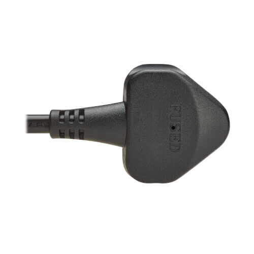 Tripp Lite series UK Computer Power Cord, BS 1363 to C19 - 13A, 250V, H05VV-F, 2.5 m (8.2 ft.), Black