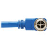 6a6faff8554e63f414d6c6e5d97b84a6 Tripp Lite series M12 X-Code Cat6a 10G F/UTP CMR-LP Shielded Ethernet Cable (Right-Angle M12 M/RJ45 M), IP68, PoE, Blue, 2 m (6.6 ft.), TAA