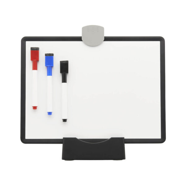 6a825f9fc2e26001c2545647d8edd369 Tripp Lite series Magnetic Dry-Erase Whiteboard with Stand - VESA Mount, 3 Markers (Red/Blue/Black), Black Frame, TAA