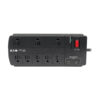 Tripp Lite series 8-Outlet Surge Protector with 2 USB Ports (2.1A Shared) - 8 ft. (2.43 m) Cord, 1200 Joules, Black