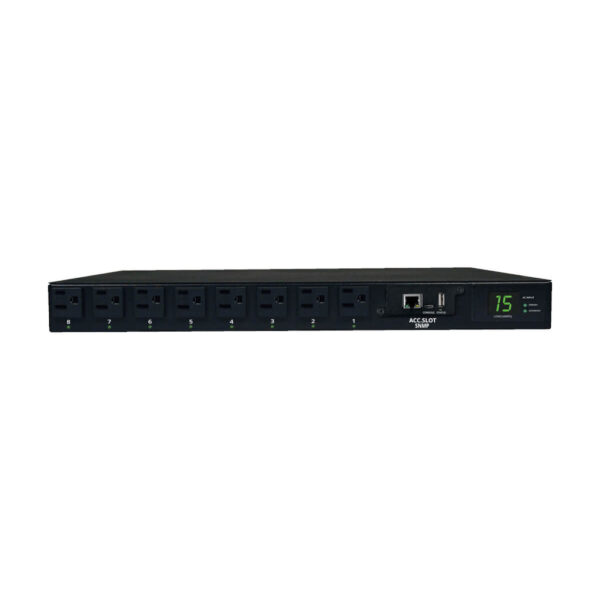 6ab53e1a5b8670d210f539016a04d1f3 Tripp Lite series 1.4kW Single-Phase Switched Automatic Transfer Switch PDU, 2 120V 5-15P 15A Inputs, 8 5-15R Outputs, 1U, TAA