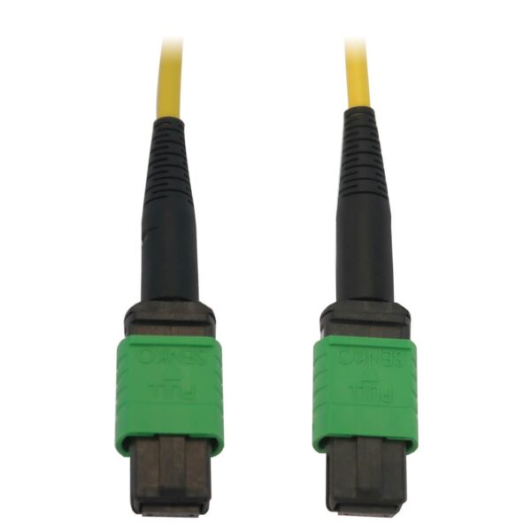 Tripp Lite series 40/100G Singlemode 9/125 OS2 Fiber Optic Cable (12F MTP/MPO-APC F/F), LSZH, Yellow, 2 m (6.6 ft.)
