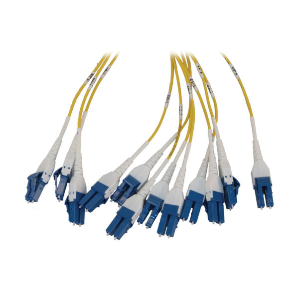 6b315320840b9b209df452c93637c605 Tripp Lite series Preloaded Fiber Panel, 1U - 2x (12x LC/LC Duplex M/M) 24F Trunk Cables, OS2 Singlemode, 10 m (32.8 ft.)