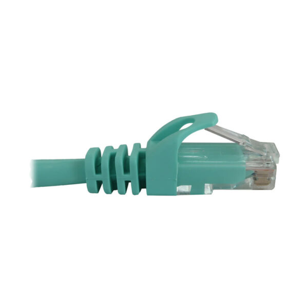 Tripp Lite series Cat6a 10G Snagless Molded UTP Ethernet Cable (RJ45 M/M), PoE, Aqua, 50 ft. (15.2 m)