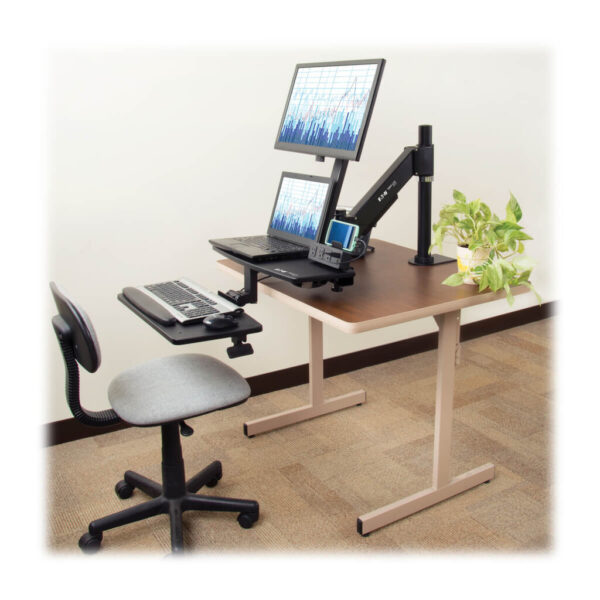 Tripp Lite series Height-Adjustable Sit-Stand Workstation, Single-Monitor, Clamp-On