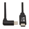 Tripp Lite series USB-C Cable (M/M) - USB 2.0, 5A (100W) Rated, Right-Angle Plug, Black, 2 m (6.6 ft.)