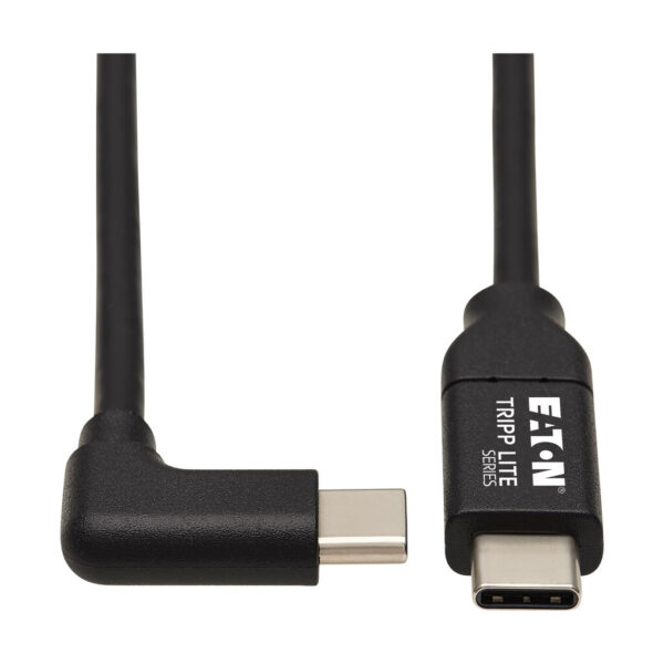 Tripp Lite series USB-C Cable (M/M) - USB 2.0, 5A (100W) Rated, Right-Angle Plug, Black, 2 m (6.6 ft.)
