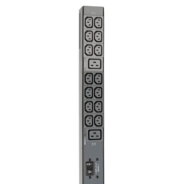 Tripp Lite series 14.5kW 200-240V 3PH Monitored PDU - LX Interface, Gigabit, 48 Outlets, IEC 309 60A Blue Input, LCD, 3 m Cord, 0U 1.8 m Height, TAA