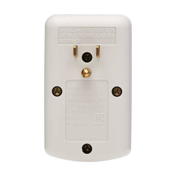 6c2d9479aa0ad1c94e194953b0d245f4 Tripp Lite series Protect It! 1-Outlet Portable Surge Protector, Direct Plug-In, 600 Joules, Tel/Modem Protection - TRAVELCUBE