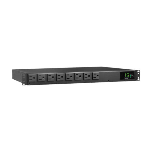 Tripp Lite series 1.44kW 120V Single-Phase ATS/Local Metered PDU - 8 NEMA 5-15R Outlets, Dual 5-15P Inputs, 12 ft. Cords, 1U, TAA