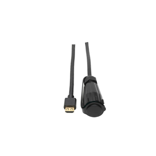 Tripp Lite series High-Speed HDMI Cable (M/M) - 4K 60 Hz, HDR, Industrial, IP68, Hooded Connector, Black, 3 ft.