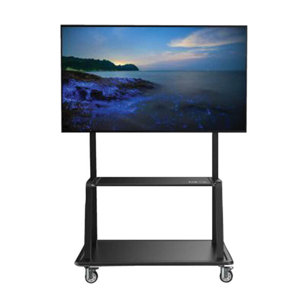 6cd405ba827fc4de0f15a5997d43422e Tripp Lite series Heavy-Duty Rolling TV Cart for 60” to 105” Flat-Screen Displays, Locking Casters, Black
