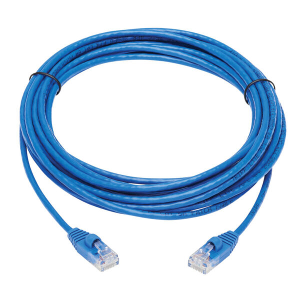 6cf887d6e4911e8058cd5776331def7b Tripp Lite series Cat6a 10G Snagless Molded Slim UTP Ethernet Cable (RJ45 M/M), Blue, 20 ft. (6.09 m)