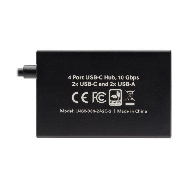 6d022ed3f66b98851415201cc2fa2013 Tripp Lite series 4-Port USB-C Hub - USB 3.x Gen 2 (10Gbps), 2x USB-A & 2x USB-C Ports, Thunderbolt 3, Aluminum Housing
