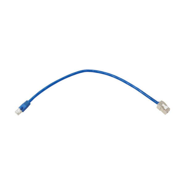 Tripp Lite series Cat6 Keystone Jack Cable Assembly - Unshielded, PoE+, RJ45 M/F, 18-in. (45.72 cm), Blue, TAA