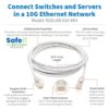 6d78e27a4ee32694f60544c42f7daa49 Tripp Lite series Safe-IT Cat6a 10G Snagless Antibacterial UTP Ethernet Cable (RJ45 M/M), PoE, White, 10 ft. (3.05 m), TAA