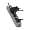 Tripp Lite series Industrial Power Strip, 6 Right-Angle Outlets, 15 ft. (4.6 m) Cord, Mounting Tabs
