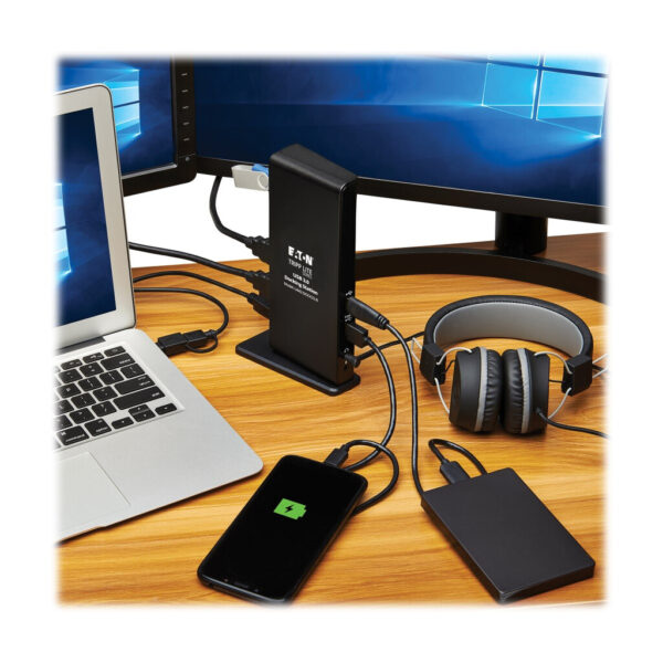 Tripp Lite series USB-A / USB-C Dual Display Docking Station - 1080p 60 Hz HDMI, USB 3.x (5Gbps) and USB 2.0 Hub Ports, GbE