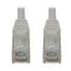 Tripp Lite series Cat6a 10G Snagless Molded UTP Ethernet Cable (RJ45 M/M), PoE, White, 25 ft. (7.6 m)