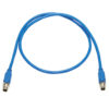 6e331c0f6af37c1e86100f43bd05ce47 Tripp Lite series M12 X-Code Cat6 1G UTP CMR-LP Ethernet Cable (M/M), IP68, PoE, Blue, 1 m (3.3 ft.), TAA