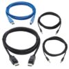 Tripp Lite series DisplayPort KVM Cable Kit for B005-DPUA2-K and B005-DPUA4 KVM, 4K DP, USB 3.2, 3.5 mm, 10 ft. (3.1 m)