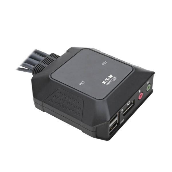 Tripp Lite series 2-Port DisplayPort 1.1/USB KVM Switch with Audio/Video, Built-In Cables, USB Peripheral Sharing