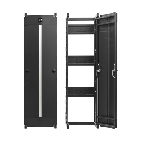 6f50d273c66d3a6a743a1390bda25016 Tripp Lite series High-Capacity Vertical Cable Manager - Deep Double Finger Duct with Cover, Single Sided, 12 in. Wide, Black, 7 ft. (2.2 m)