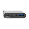 Tripp Lite series USB-C to HDMI 4K Adapter with USB 3.x (5Gbps) Hub Port and 60W PD Charging, HDCP, Black