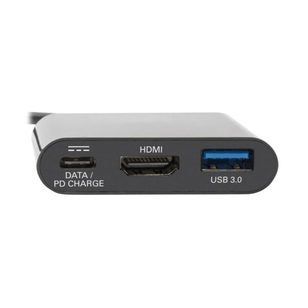 Tripp Lite series USB-C to HDMI 4K Adapter with USB 3.x (5Gbps) Hub Port and 60W PD Charging, HDCP, Black