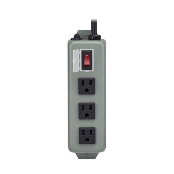 Tripp Lite series Industrial Power Strip, 3-Outlet, 6 ft. (1.8 m) Cord, NEMA 5-15P Plug, Switch Guard