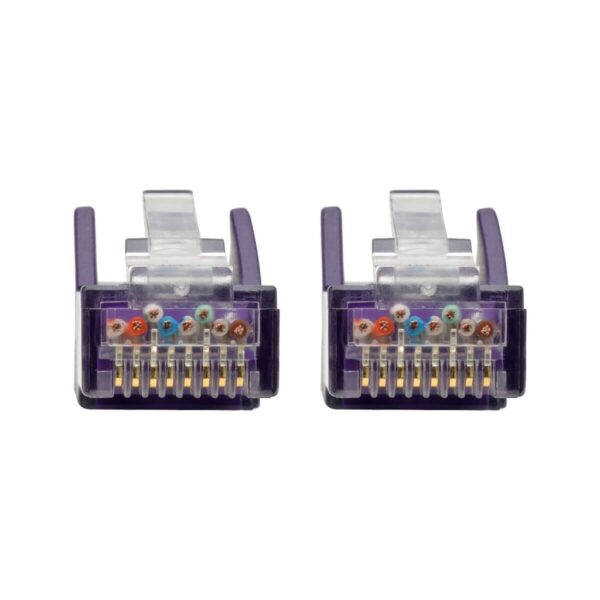 Tripp Lite series Cat6 Gigabit Snagless Molded (UTP) Ethernet Cable (RJ45 M/M), PoE, Purple, 1 ft. (0.31 m)
