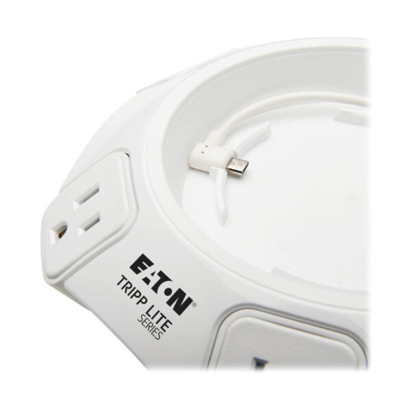 Tripp Lite series Conference Power Surge Protector - 4 NEMA 5-15R Outlets, USB-C & 3 USB-A Ports, Micro-USB, 8 ft. Cord
