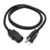 6fc83a1200bf90f91d40963bc7f5859f Tripp Lite series Desktop Computer AC Power Cable, NEMA 5-15P to C13 - 10A, 125V, 18 AWG, 4 ft. (1.22 m), Black