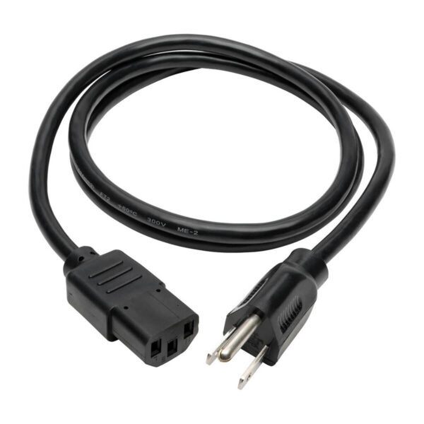 6fc83a1200bf90f91d40963bc7f5859f Tripp Lite series Desktop Computer AC Power Cable, NEMA 5-15P to C13 - 10A, 125V, 18 AWG, 4 ft. (1.22 m), Black