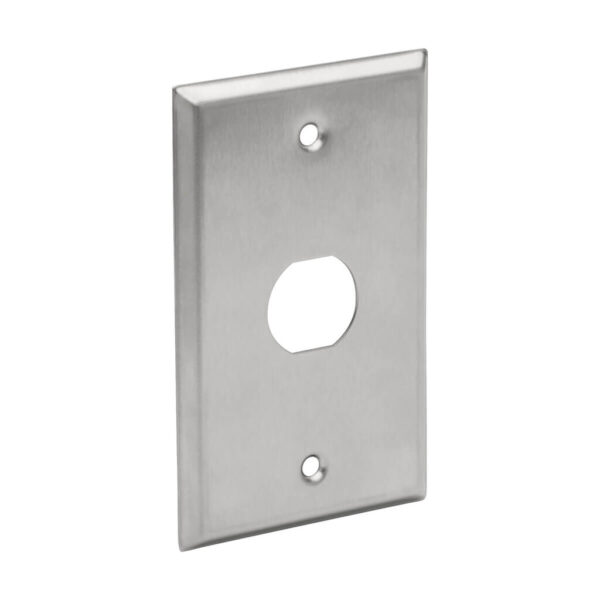Tripp Lite series 1-Port Single Gang Faceplate, Stainless Steel, Industrial Grade, IP44, TAA