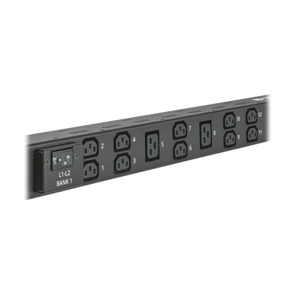 Tripp Lite 12.6kW 200-240V 3-Phase IsoBreaker Managed PDU, Gigabit, 36 Outlets, IEC 309 60A Blue Input, 10 ft. Cord, 0U, 70 in., TAA - PDU3EVSR1G60