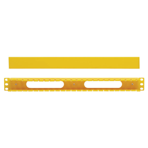 Tripp Lite series Horizontal Cable Manager - Finger Duct with Cover, Yellow, 1U