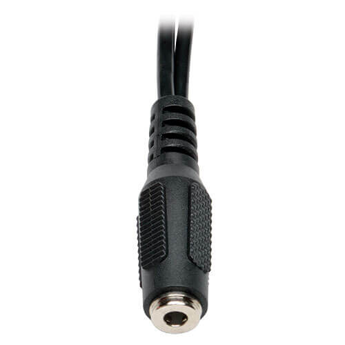 70689f52a097cf8b722da8234a547499 Tripp Lite series 3.5 mm 4-Position to 3.5 mm 3-Position Audio Headset Splitter Adapter Cable (F/2xM), 6 in. (15.2 cm)