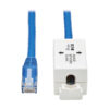 709c775c4b0dca19e777d1082008ed0c Tripp Lite series Cat6a Keystone Jack Cable Assembly - Shielded, PoE+, RJ45 M/F, 18-in. (45.72 cm), Blue, TAA