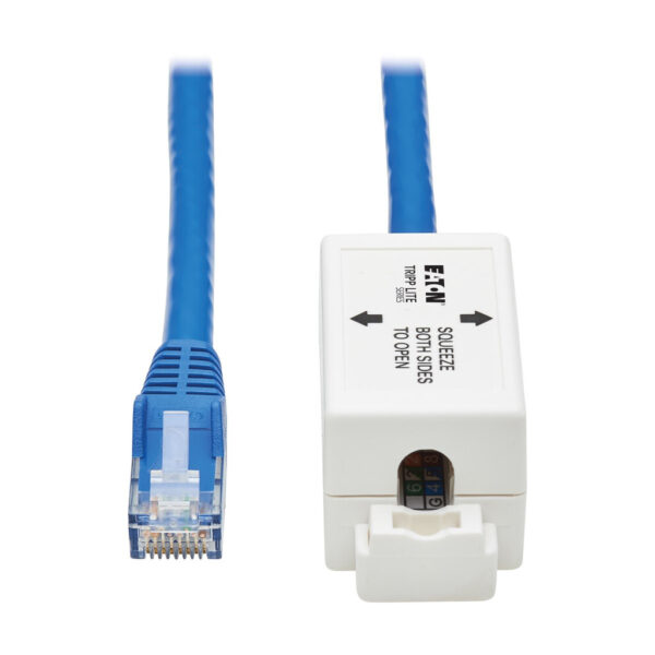 709c775c4b0dca19e777d1082008ed0c Tripp Lite series Cat6a Keystone Jack Cable Assembly - Shielded, PoE+, RJ45 M/F, 18-in. (45.72 cm), Blue, TAA