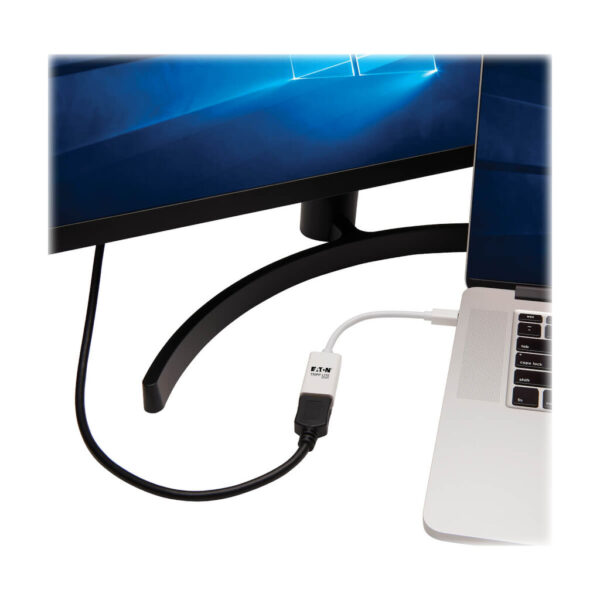 70c93e3723425a9e3af681170783e877 Tripp Lite series Mini DisplayPort to HDMI Active Adapter Video Converter (M/F) - 4K 60 Hz, HDR, DP 1.2, White, 6 in.