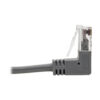 70d0f6702b78c2bc56e7132f583c3c44 Tripp Lite series Right-Angle Cat6 Gigabit Snagless Molded Slim UTP Ethernet Cable (RJ45 M/M), Gray, 1 ft. (0.31 m)