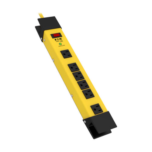 Tripp Lite series Protect It! 6-Outlet Industrial Safety Surge Protector, 15 ft. Cord, 2700 Joules, Cord Wrap, Hang Holes