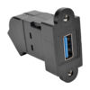 Tripp Lite series USB 3.0 All-in-One Keystone/Panel Mount Angled Coupler (F/F), Black
