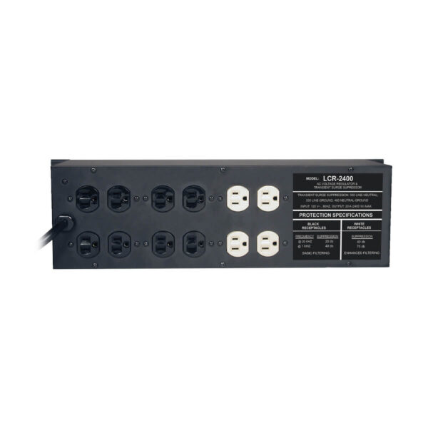 Tripp Lite series 2400W 120V 3U Rack-Mount Power Conditioner with Automatic Voltage Regulation (AVR), AC Surge Protection, 14 Outlets, TAA